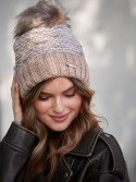 Cappuccino winter hat with ribbing C11 - Online store - Boutique